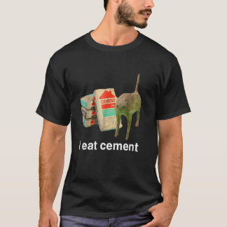 Camiseta Eu Como Gato Maldito de Cimento Engraçado Especifi