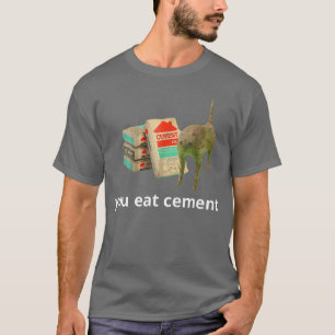 Camiseta Eu Como Gato Maldito de Cimento Engraçado Estranha
