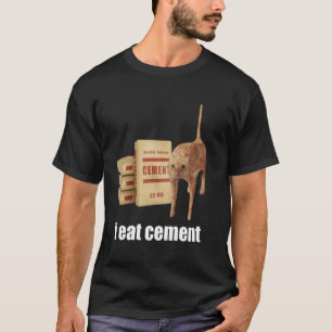 Camiseta Eu Como Gato Maldito de Cimento Engraçado Estranha