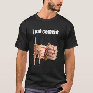 Camiseta Eu Como Gato Maldito de Cimento Engraçado Estranha