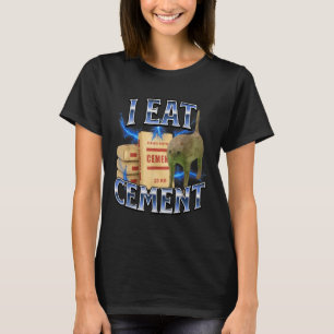 Camiseta Eu Como Gato Maldito de Cimento Meme Engraçado Esp