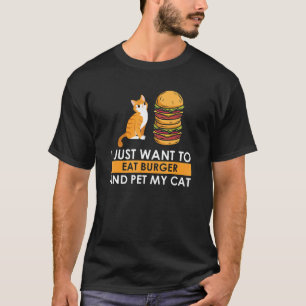 Camiseta Eu Como Hambúrguer E Acaricio Meu Gato Gatos Gatin
