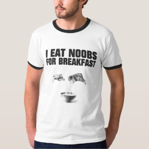 Camiseta Eu como Noobs para a bacia de cereal do pequeno