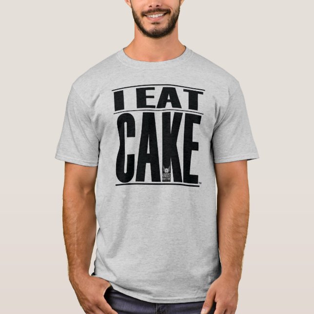 Camiseta EU COMO o cinza do t-shirt do BOLO dos doces de (Frente)