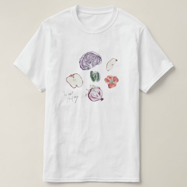 Camiseta Eu como saudável (Frente do Design)