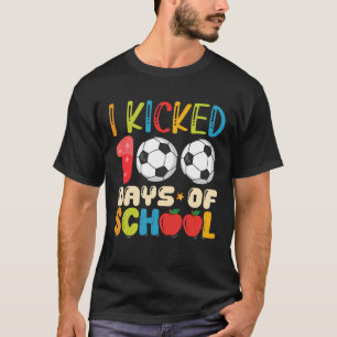 Camiseta Eu Completei 100 Dias de Escola Amante de Futebol