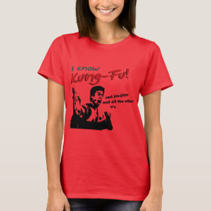 Camiseta Eu conheço Kung Fu, jiu-jitsu e todos os u