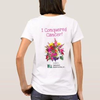 Camiseta Eu conquistei o cancer (as flores)