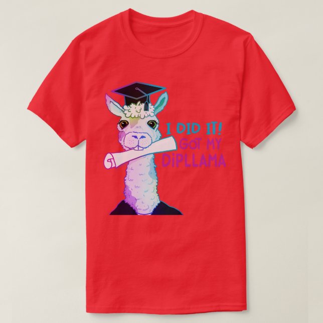 Camiseta Eu Consegui O Meu Dipllama (Frente do Design)
