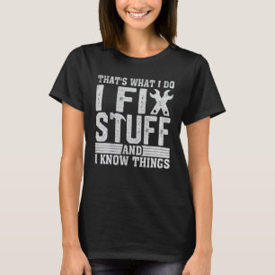 Camiseta Eu Conserto Coisas Engenheiro Mecânico Engraçado P
