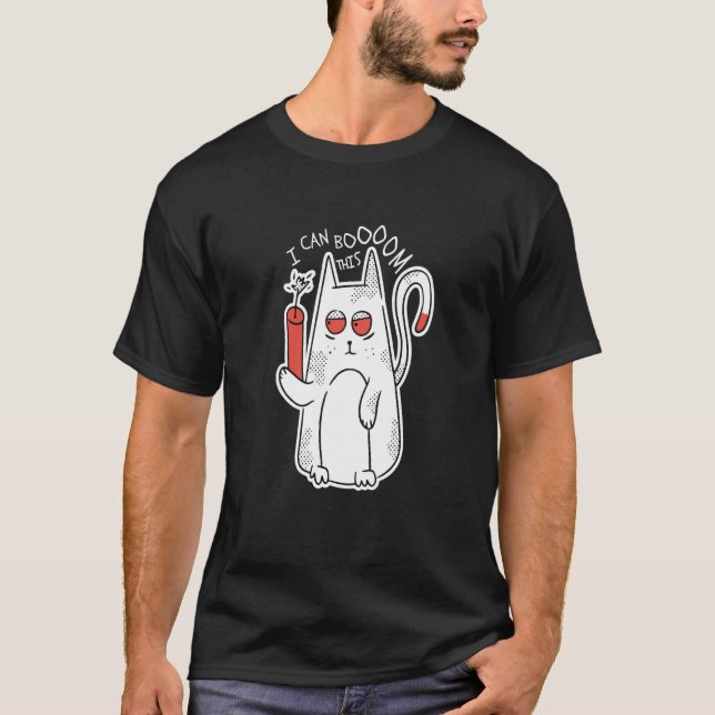 Camiseta Eu consigo este gato fofo (Frente)