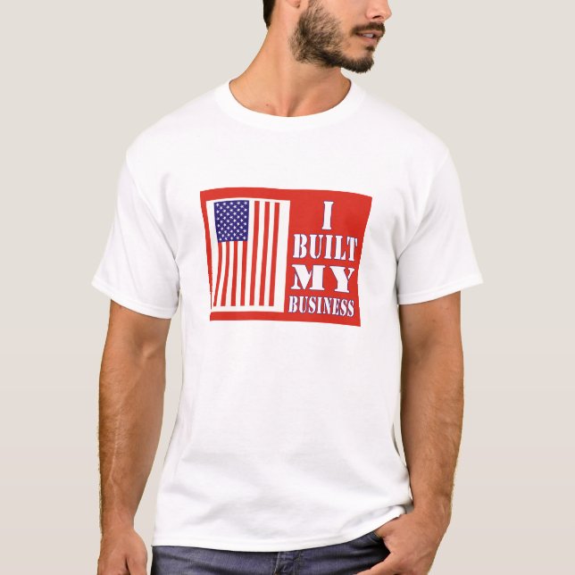 Camiseta Eu construí meu t-shirt político da bandeira dos (Frente)