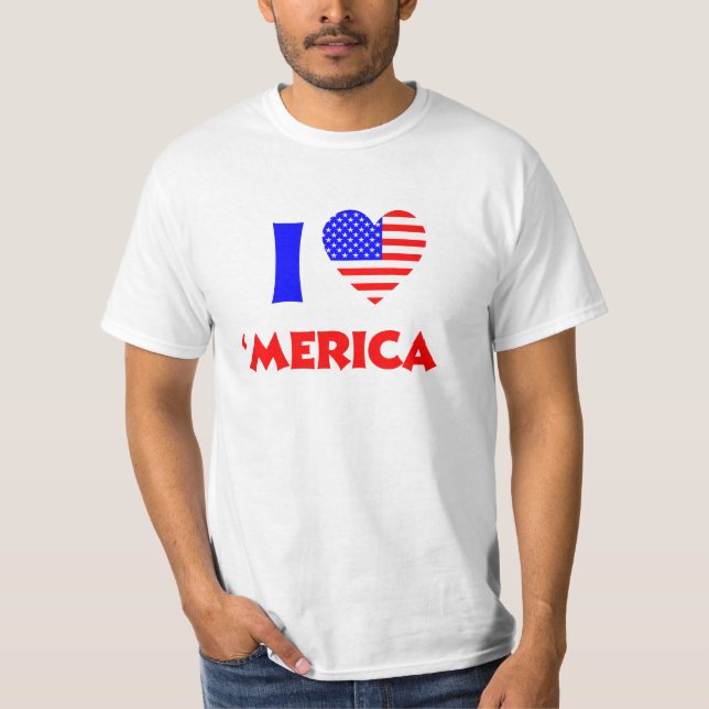 Camiseta Eu coração a América (Frente)