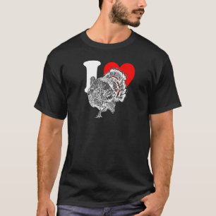 Camiseta Eu Coração A Turquia - Engraçado Eu Amo A Turquia,