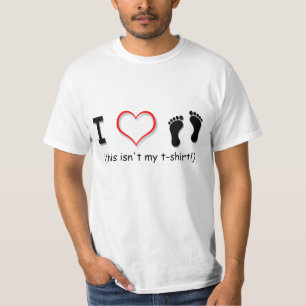 Camiseta Eu (coração) amo pés