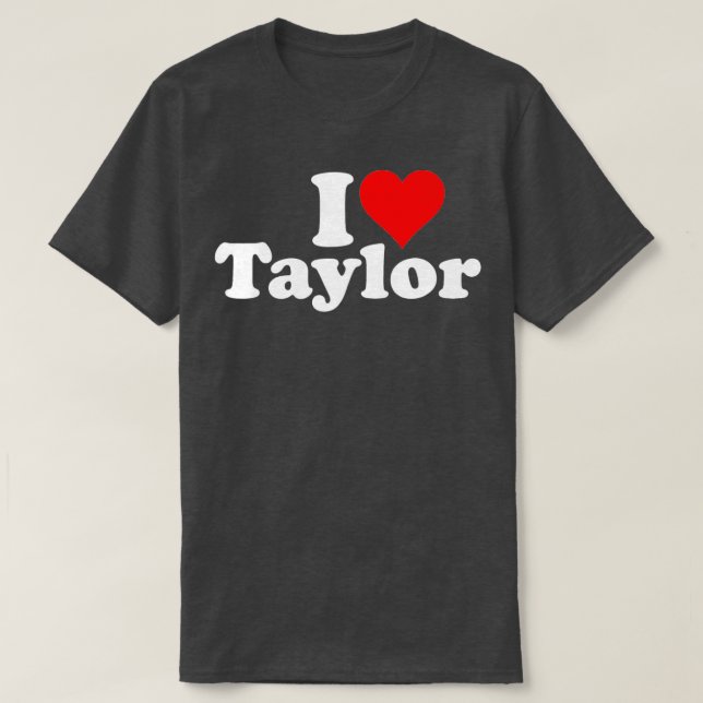 Camiseta EU CORAÇÃO AMO TAYLOR TSirt (Frente do Design)