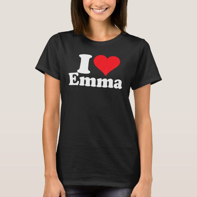 CAMISETA EU CORAÇÃO AMOR EMMA (Frente)