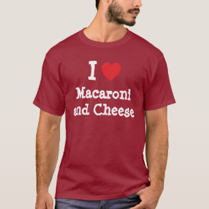 Camiseta Eu coração (amor) Macaroni e queijo