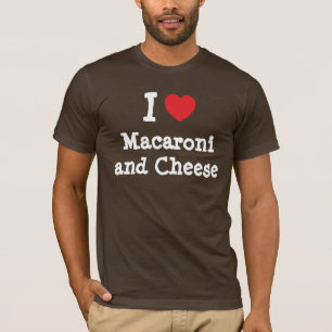 Camiseta Eu coração (amor) Macaroni e queijo
