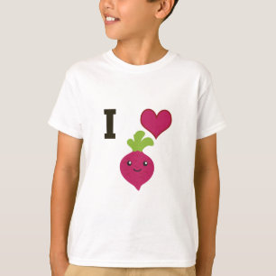 Camiseta Eu coração beterraba