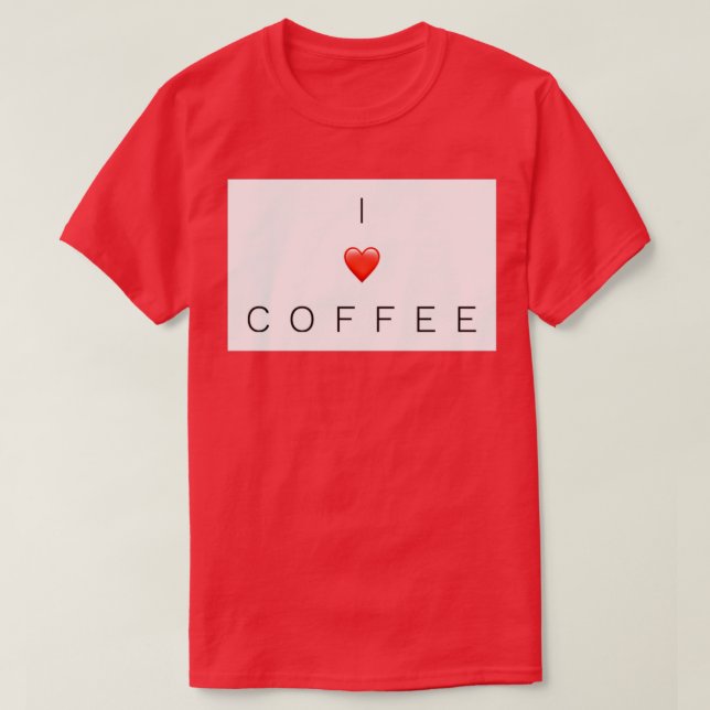 Camiseta Eu coração café (Frente do Design)
