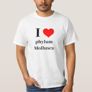 Camiseta Eu coração filo Mollusca