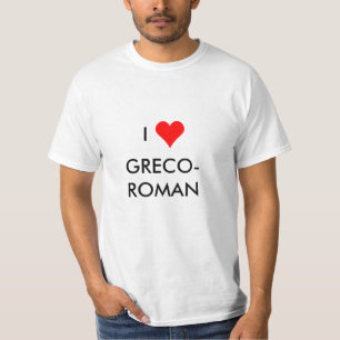 Camiseta eu coração greco-roman