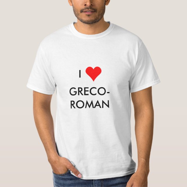 Camiseta eu coração greco-roman (Frente)