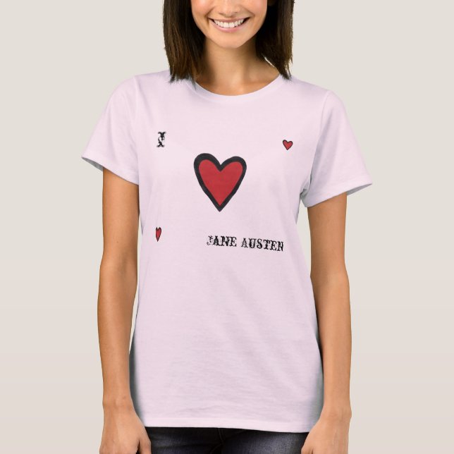 Camiseta Eu coração Jane Austen (Frente)