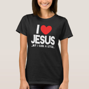 Camiseta Eu Coração Jesus Cristão Eu Amo Jesus Mas Eu Cuido