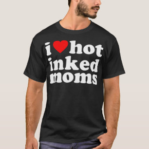 Camiseta Eu Coração Mães De Tinta Quente - Tinta Engraçada 