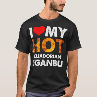 Camiseta Eu coração meu ganbu equatoriano quente para amigo