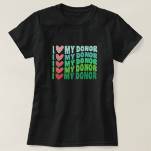 Camiseta Eu coração meu transplante personalizado retrô do