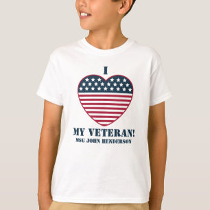 Camiseta "Eu (Coração) Meu Veterano!" Personalizável