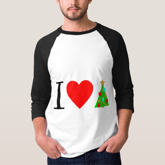 Camiseta Eu Coração Natal / Eu Adoro Natal (Frente)