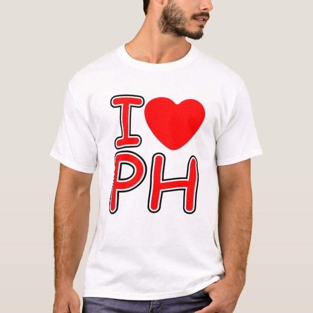 Camiseta Eu coração PH T-Shirt (Frente)