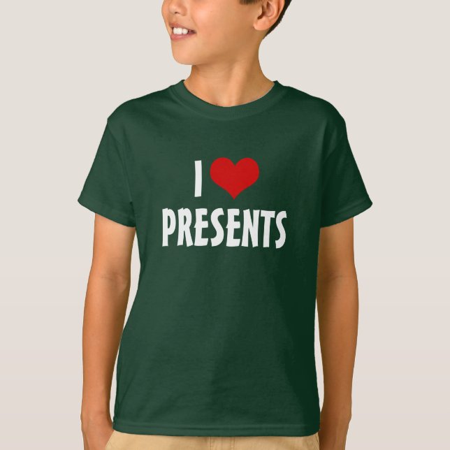 Camiseta Eu [coração] Presentes (Frente)