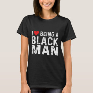 Camiseta Eu Coração Sendo Um Homem Negro Eu Adoro Ser Um Ho