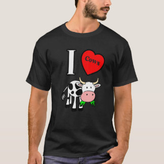 Camiseta Eu coração vacas que amo vacas