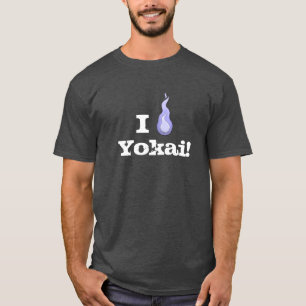 Camiseta Eu coração Yokai! Hitodama Fireball