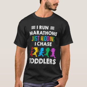 Camiseta Eu Corro A Maratona Apenas A Brincar Que Eu Chase