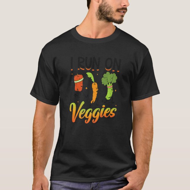 Camiseta Eu Corro Com Legumes Corredor Vegano (Frente)