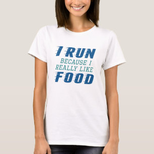 Camiseta Eu corro Comida
