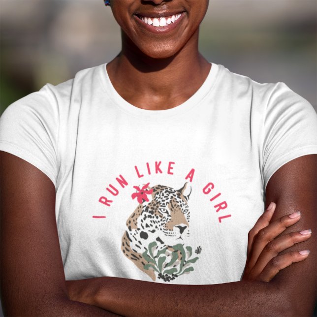 Camiseta Eu Corro Como Uma Rapariga Motivacional Vermelha L (Criador carregado)