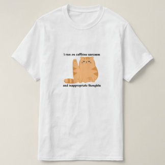 Camiseta ☕ Eu Corro De Cafeína, 😏 De Tee Sarcasm