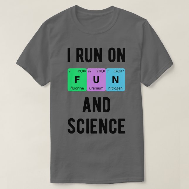 Camiseta Eu Corro Em Diversão E Ciência II (Frente do Design)