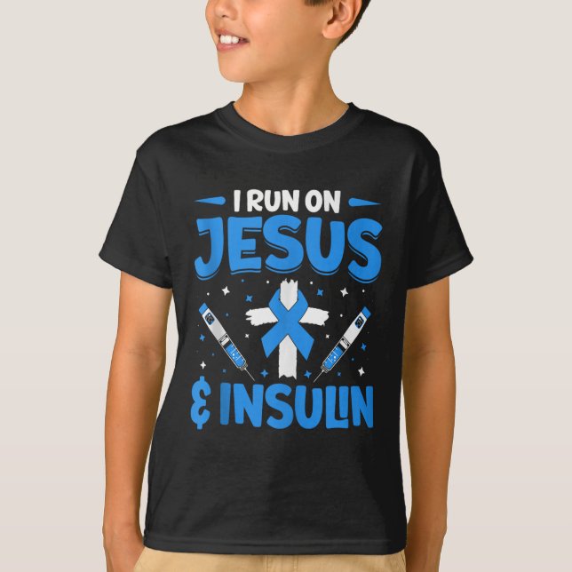Camiseta Eu Corro Em Jesus E Insulino No Topo (Frente)