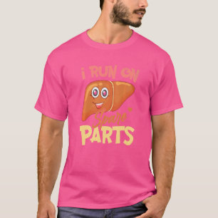 Camiseta Eu Corro Em Peças Sobressalentes Fígado Doação De