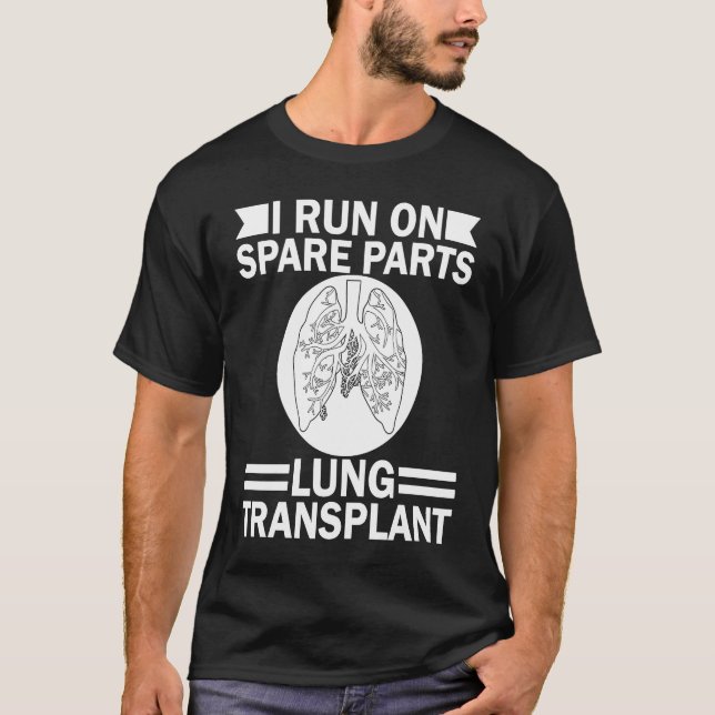 Camiseta Eu Corro Em Reposição Pulmonar De Transplante De P (Frente)