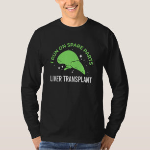 Camiseta Eu corro em transplante de órgãos de doação de fíg
